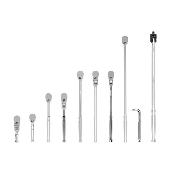 3/8 Inch Drive Ratchet, L-Handle, and Breaker Bar Set (10-Piece)